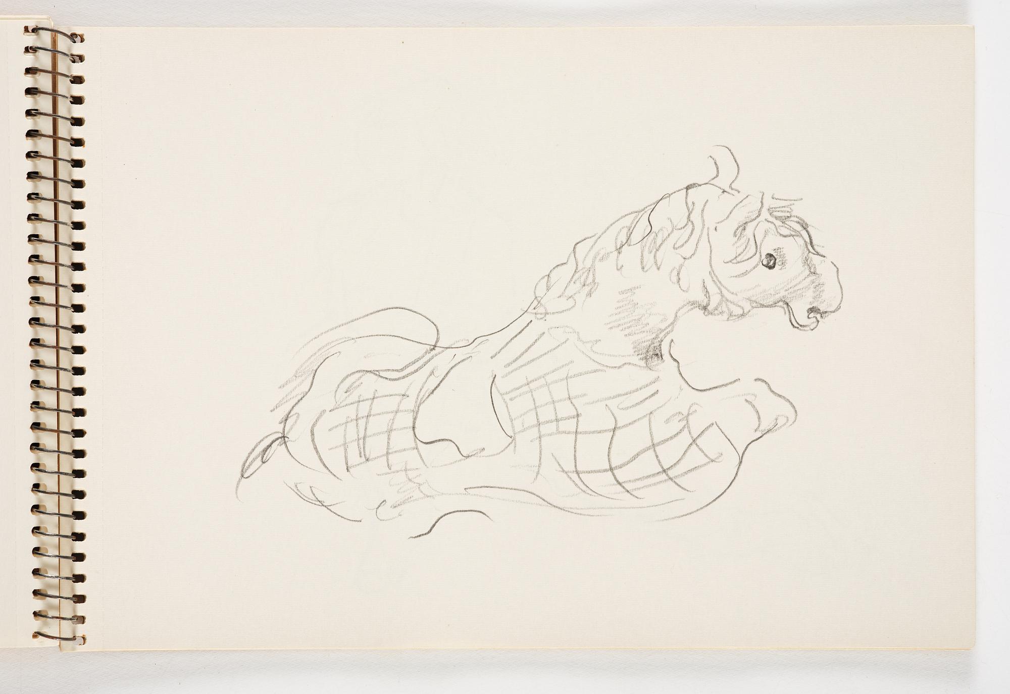 Lotte Laserstein, 3 skissböcker med blyertsteckningar.