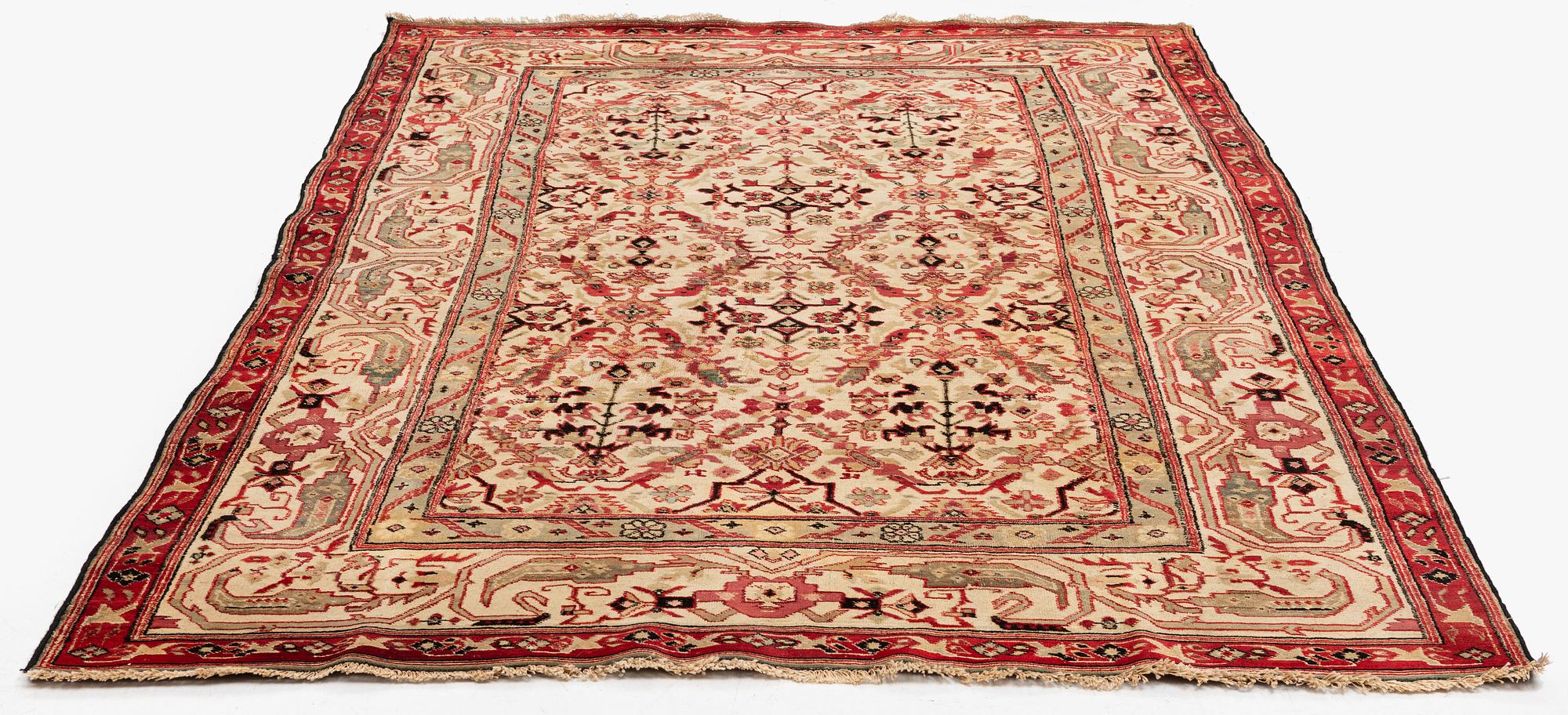 Matta, antik Agra, norra Indien, ca 273 x 181 cm.