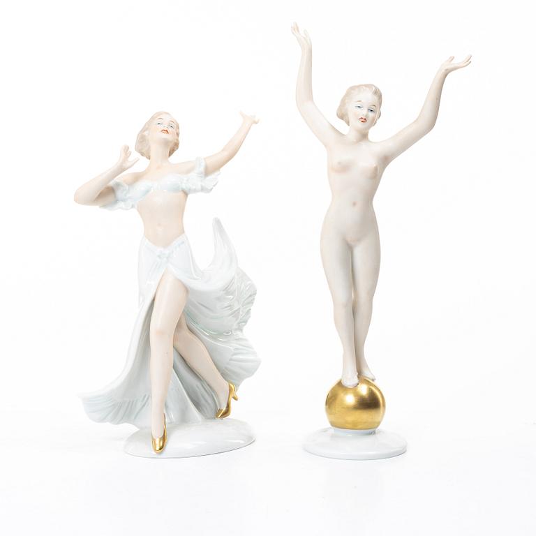 Figurines, 6 pieces, porcelain, including Schaubach Kunst, 20th century.