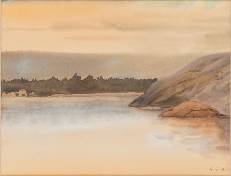 Venny Soldan-Brofeldt, akvarell, signerad.