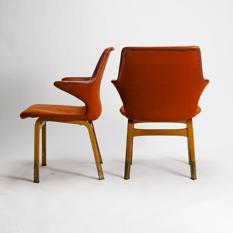 STOLAR, ett par, "Lulu" design Ilmari Tapiovaara, märkta Asko, 1960-tal.