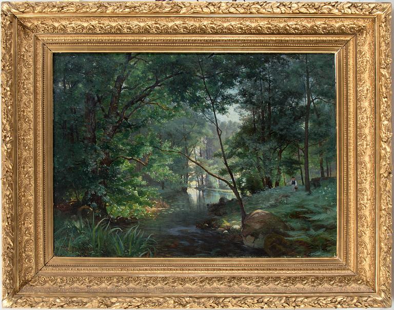 An oil on canvas by Wilhelm Behm, signed and dated 1884.