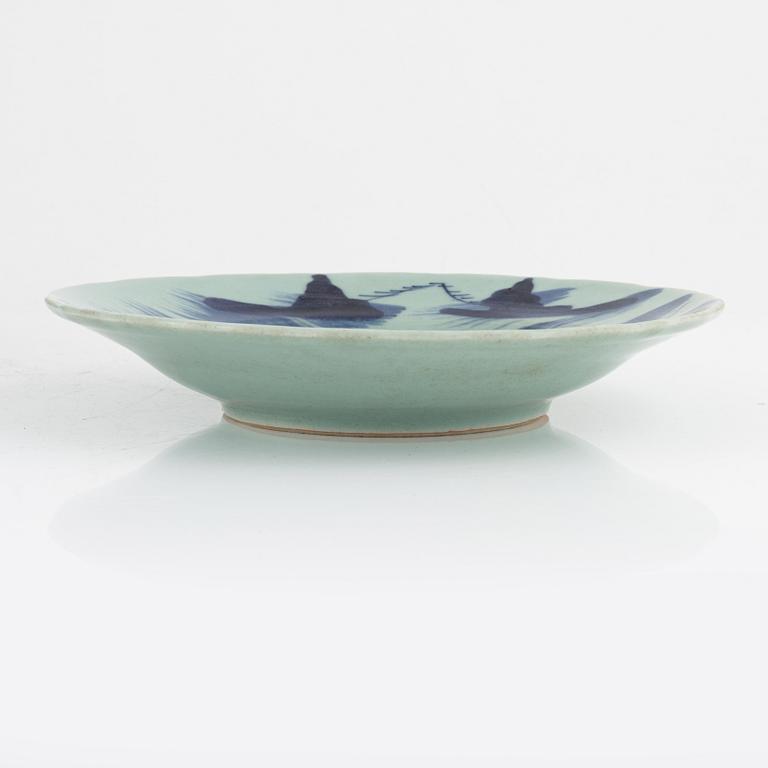 Tallrikar, 19 st, porslin, Kina, Qingdynasti, 1800-tal.