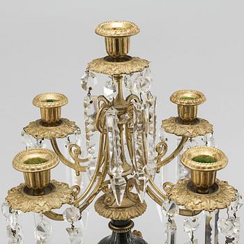 KANDELABRAR, ett par, oscarianska, 1800-talets slut.