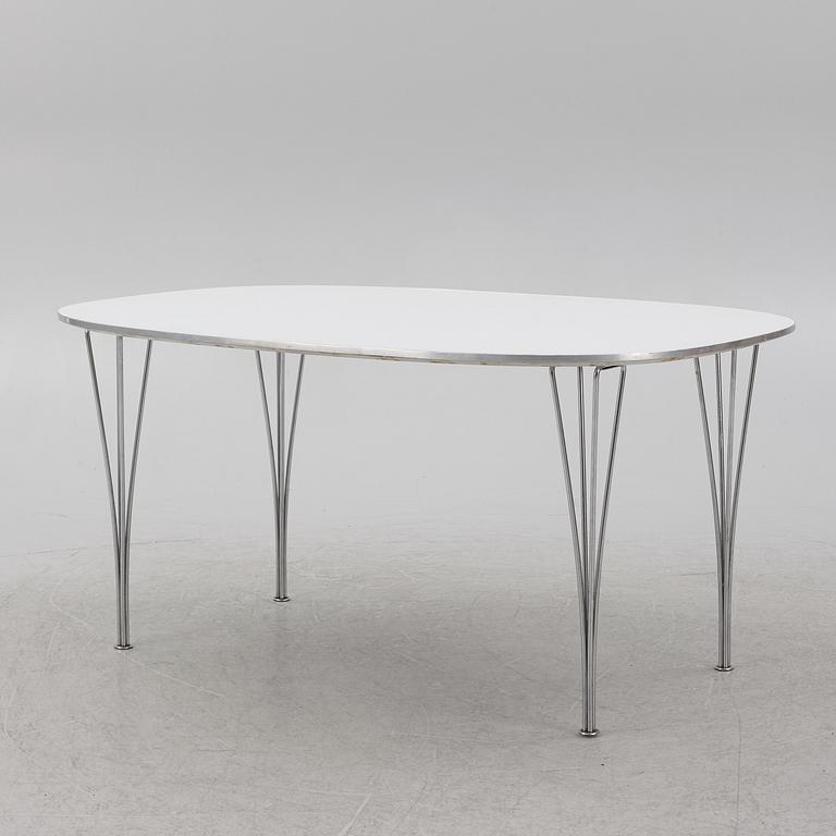 Bruno Mathsson & Piet Hein, matbord, "Superelips", Fritz Hansen, Danmark, 1981.