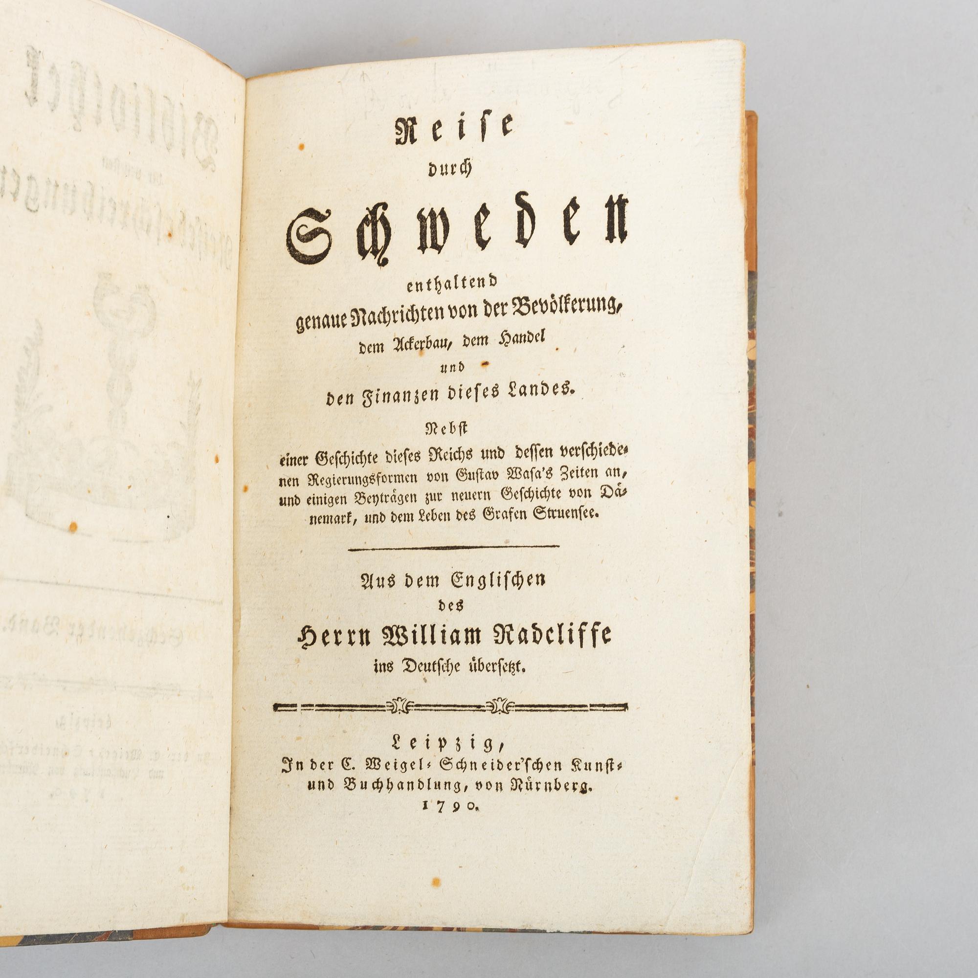 Reise durch Schweden, 1790.