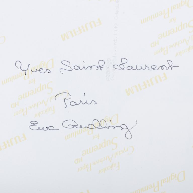 Ewa Rudling, "Yves Saint Laurent, Paris".