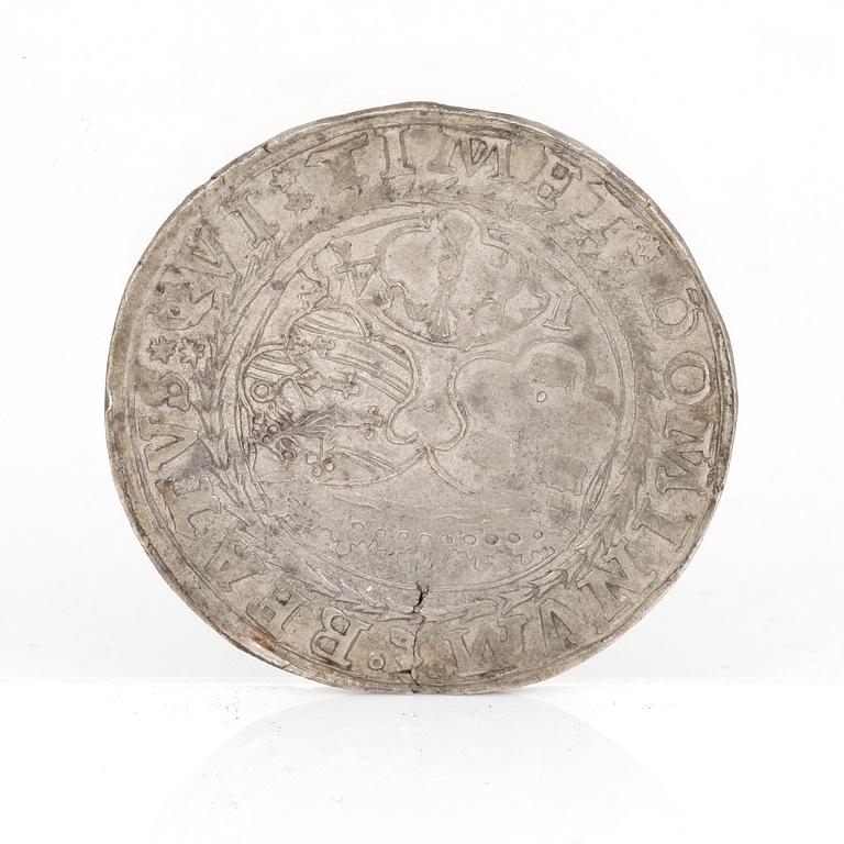 SILVERMYNT, 1 Mark, Gustav Vasa, Sverige 1545. Vikt ca 11 gram.