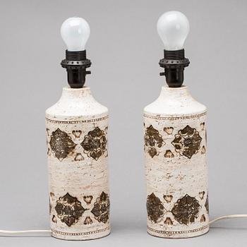 A PAIR OF TABLELAMPS, Bitosso, Italy for Bergboms,