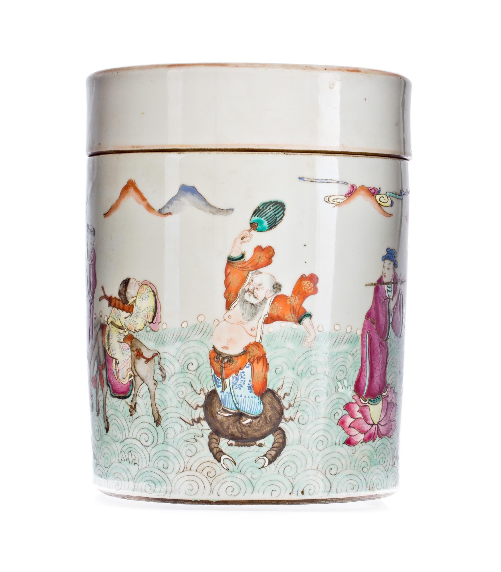 KANTIN, porslin, Kina, 1800-talets andra hälft.