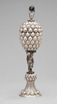 LOCKPOKAL, silver, ryska fantasistmplr. Barockstil, 1800-tal.