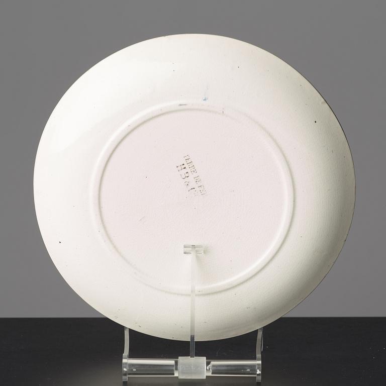 Ten cream ware plates, Choisy-le-Roi Terre de Fer HB & Cie.