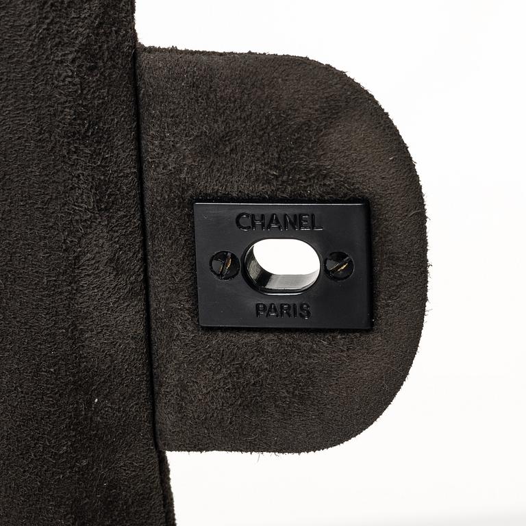 Chanel, A brown suede "Medium Double Flap Bag", 1997-1999.