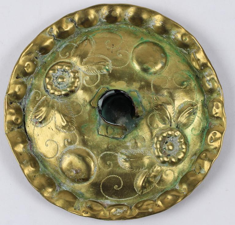 NATTLJUSSTAKE, mässingsplåt, 1600/1700-tal.