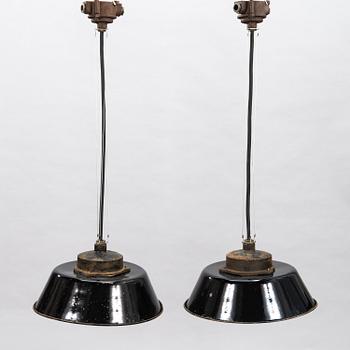 PAAVO TYNELL, Two 1930's '2521-53' industrial light for Taito Finland.