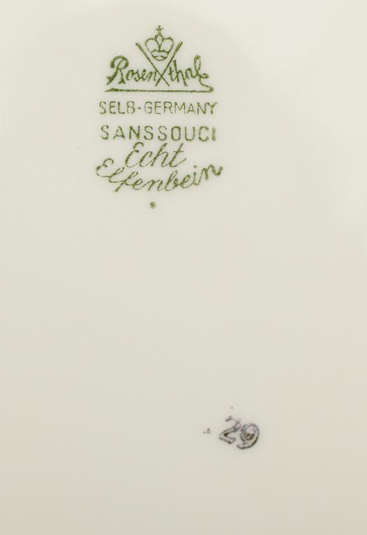 MATSERVIS, porslin, "Sanssouci", Rosenthal.