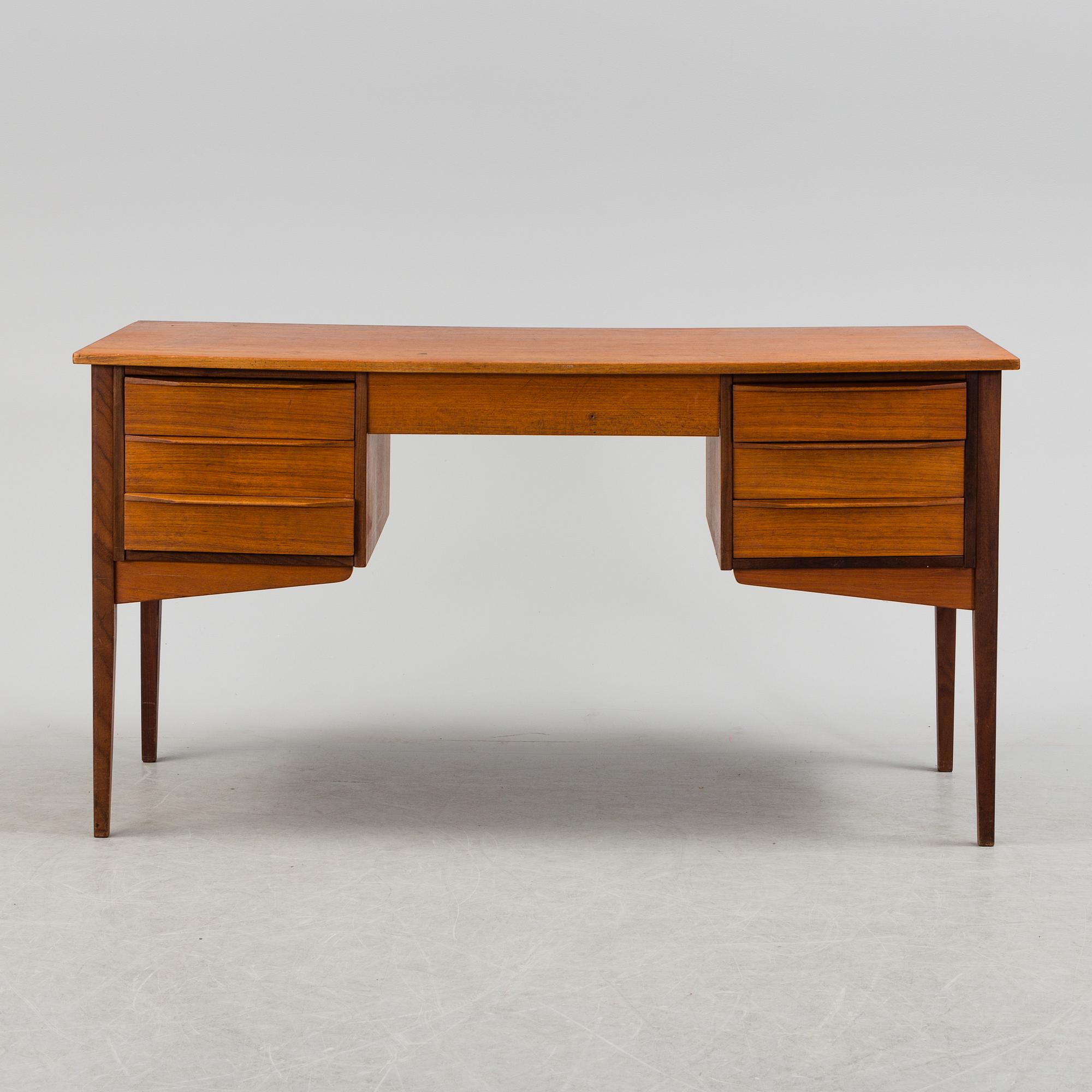 A second half of the 20th century teak writing desk.