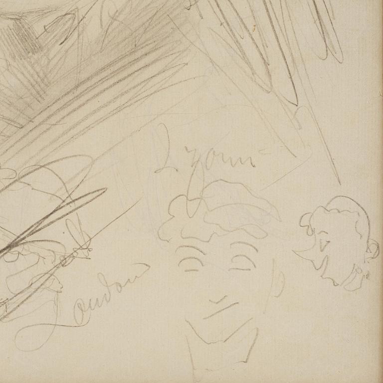 Anders Zorn, Porträttskiss samt karikatyrer.