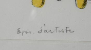 OLSON, ERIK. Färglitografi, sign o dat 1977, epreuve d'artiste.