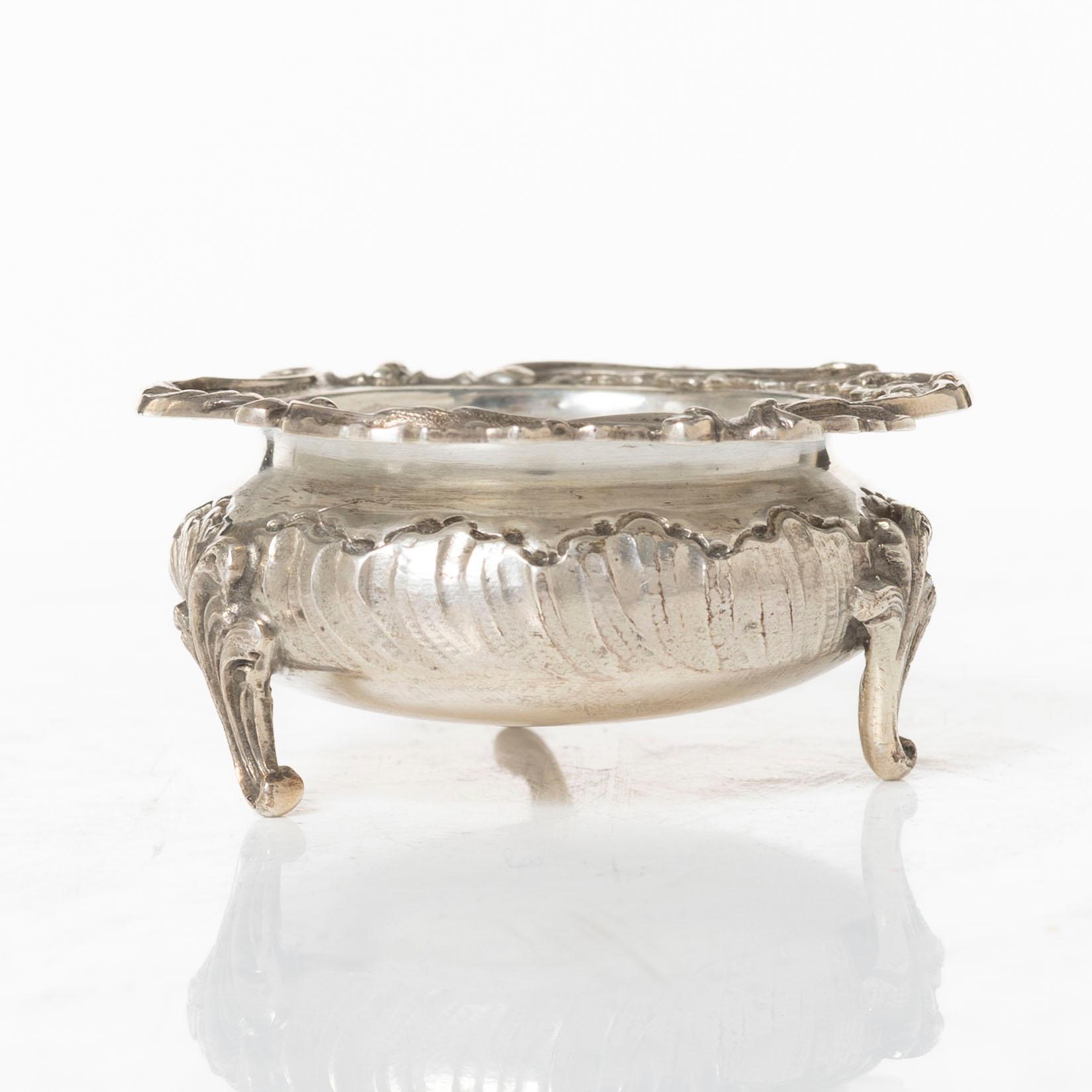 A French silver salt cellar, mark of Alphonse Debain, Paris, active 1883-1911.
