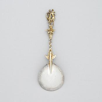 Sked, silver, ostämplad, troligen Hamburg 1600-talets förra hälft. Barock.
