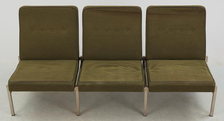 SOFFA, metall och tyg, 1960-tal.