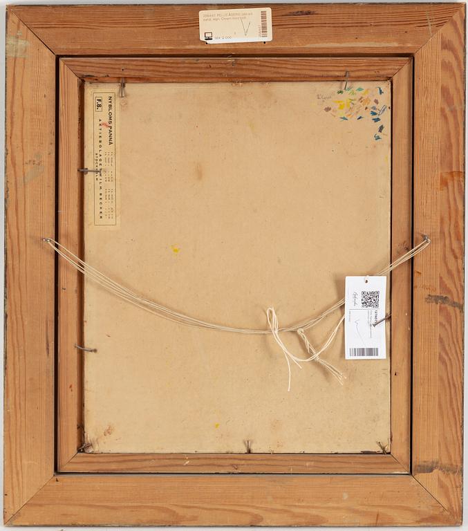 Pelle Åberg, oil on paper-panel, signed.