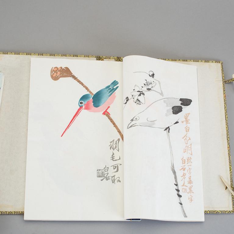 BOK, med träsnitt, Kina. Utgivna av Rong Bao Zhai Beijing 1950-tal.