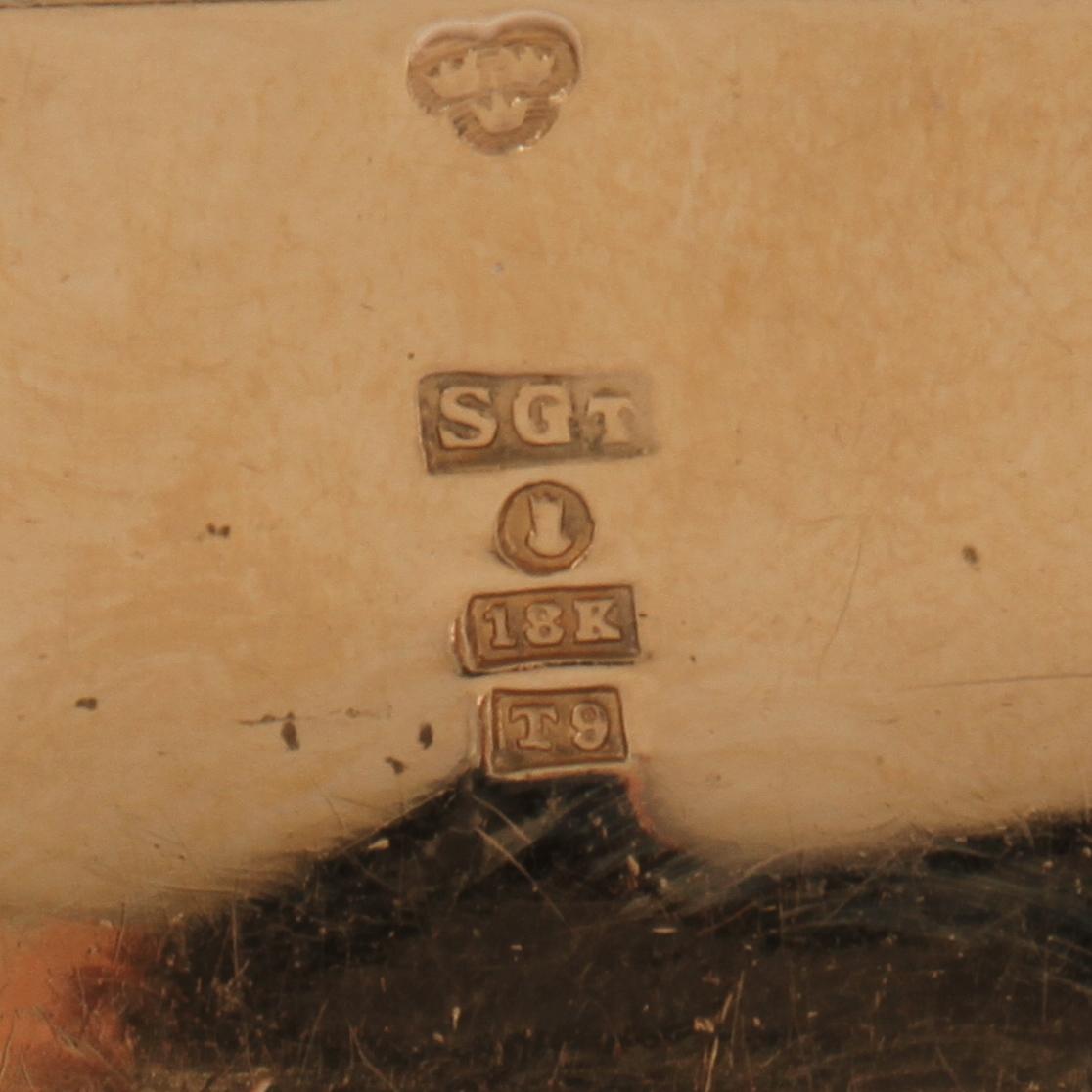 ARMLÄNK, 18k guld, Trygve Berghman, Stockholm, 1969. Vikt 29 g.