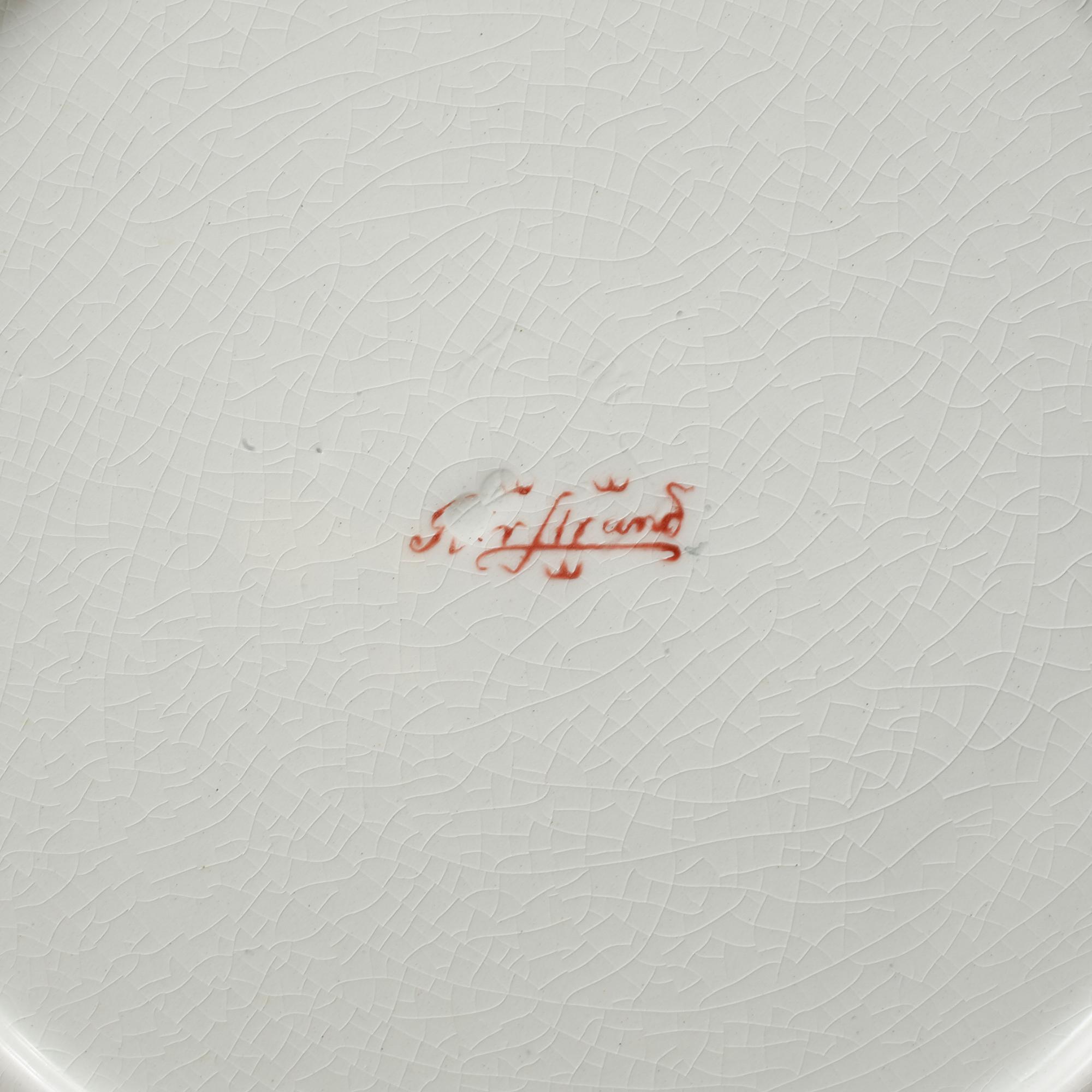 KRÄFTSERVIS, 13 delar, flintgods, Alf Wallander, Rörstrand, 1900-talets första hälft.