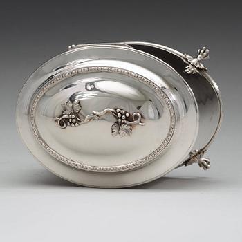 PEHR ZETHELIUS, Stockholm 1798, sockerskrin, silver, gustavianskt.