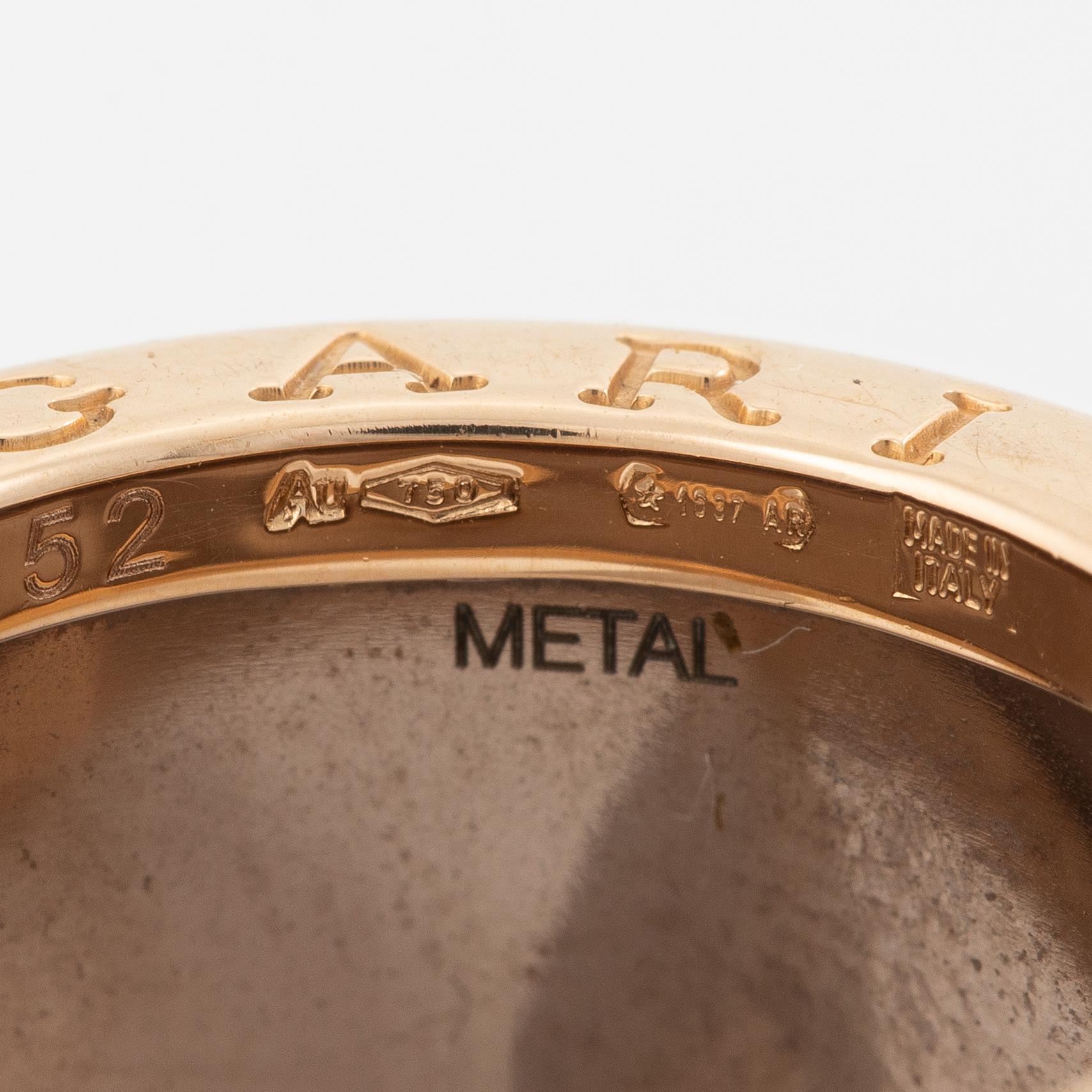 Bulgari, ring, “B.Zero1”, 18K rose gold, brown ceramic.