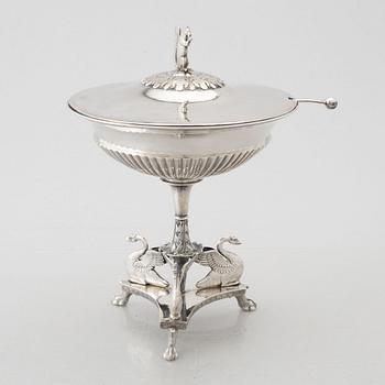 Adolf Zethelius, a silver sugar bowl, Stockholm, Sweden, 1816.