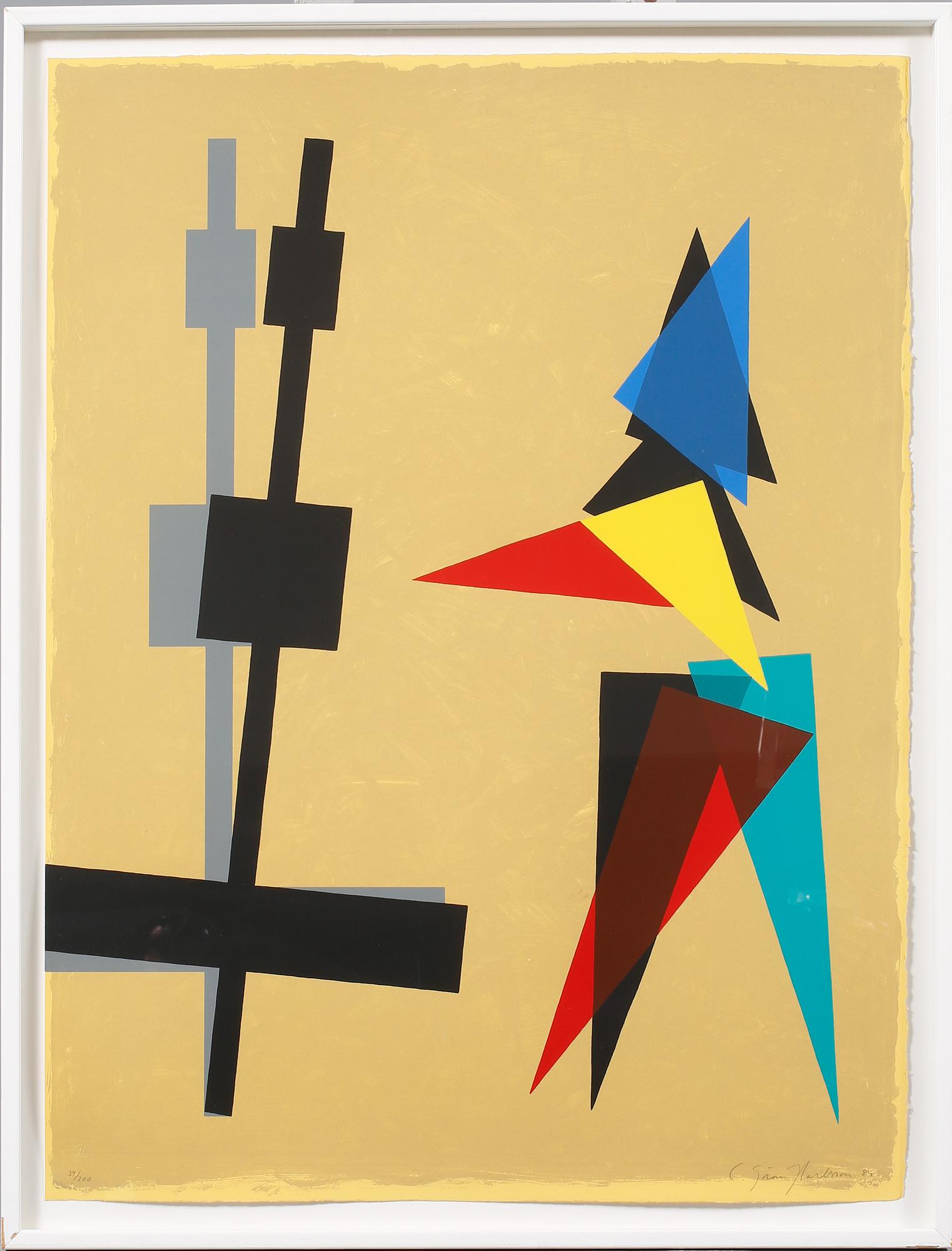 C GÖRAN KARLSSON, färgseriegrafi, signerad, numrerad 39/200 och daterad -84.