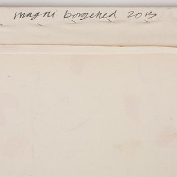 Magni Borgehed, signed and date 2013 verso. Mixed media on canvas.