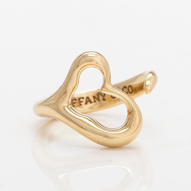 Tiffany & Co, Elsa Peretti, sormus, "Open Heart", 18K kultaa.