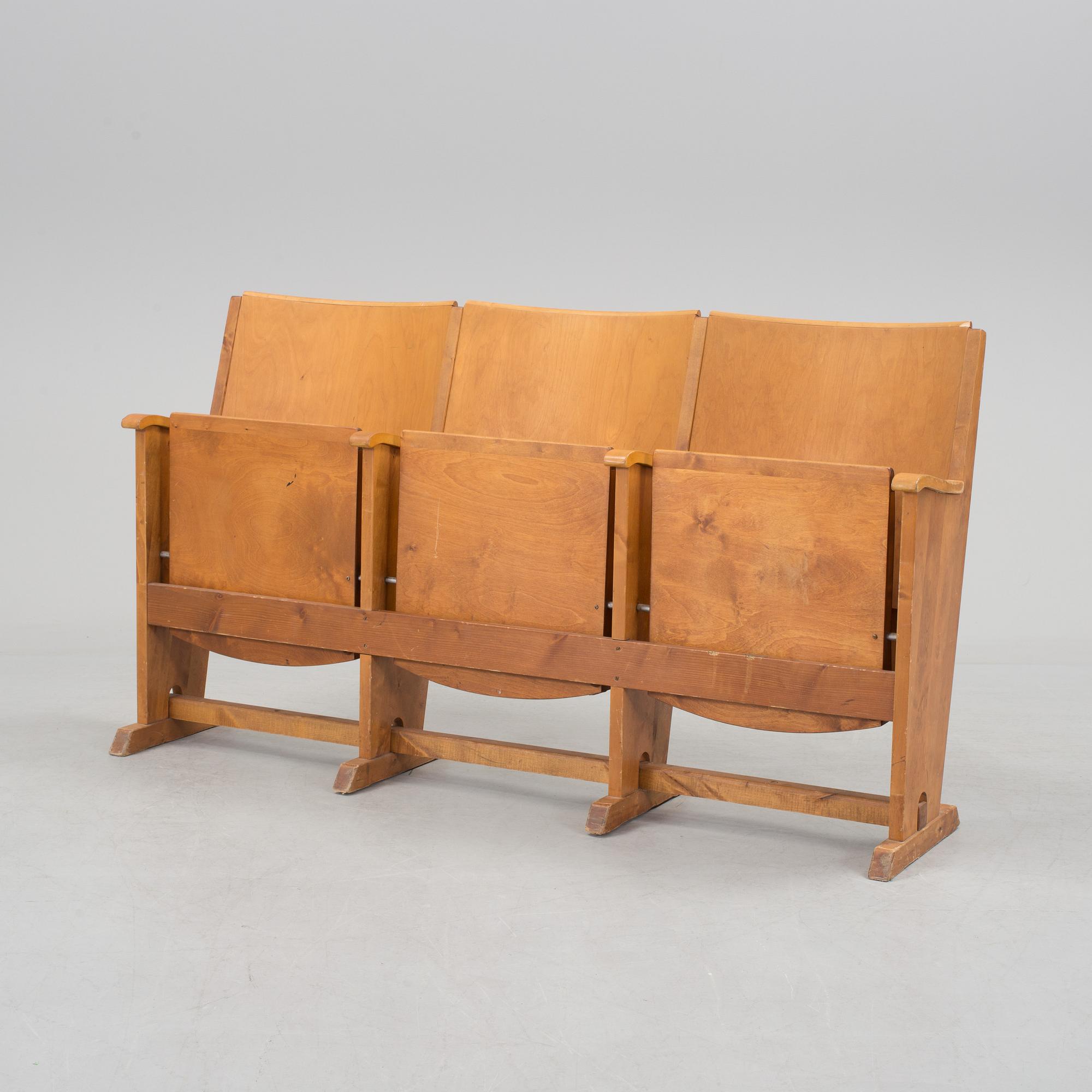 BIOGRAFBÄNK, 3 sits, O Jonssons Snickerifabrik, Arbro, 1900-talets ...