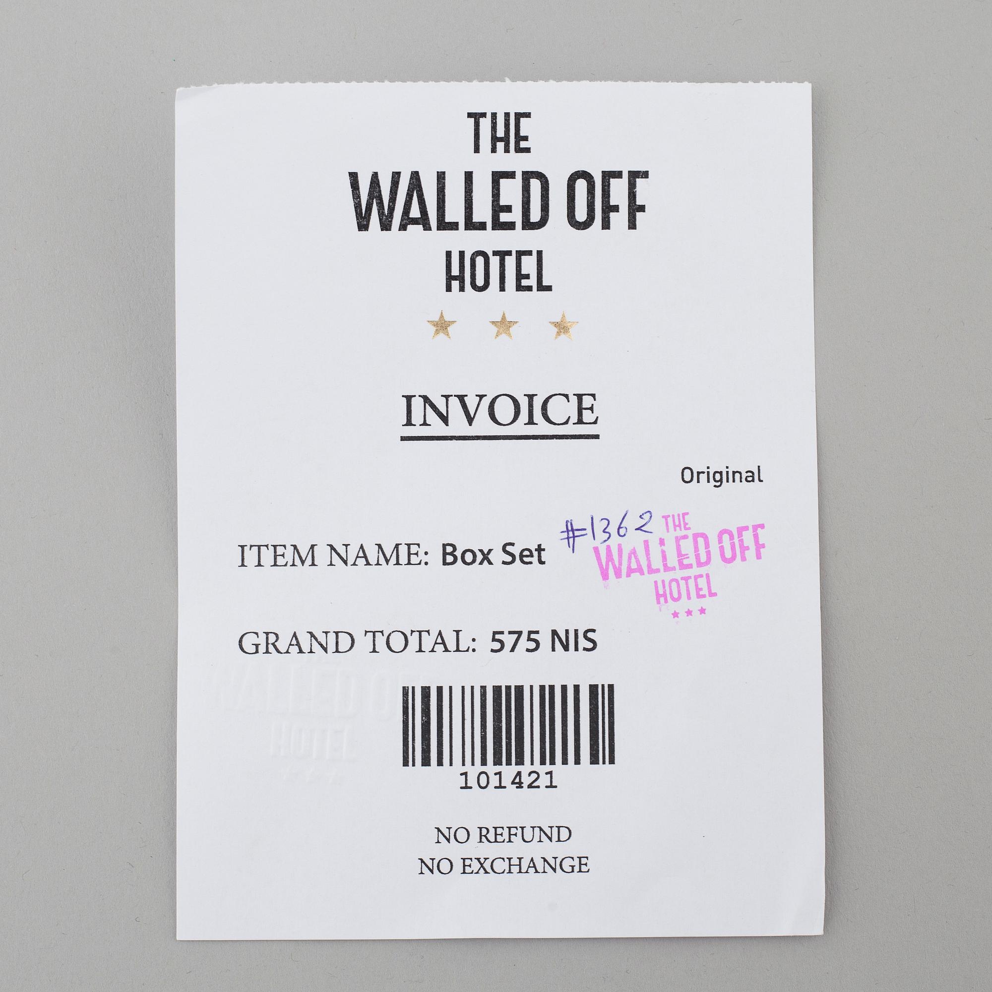 BANKSY, print with original fragment from the Israel wall included.