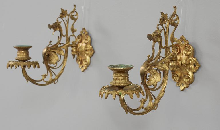 APPLIQUER, ett par, 1800-talets senare del.