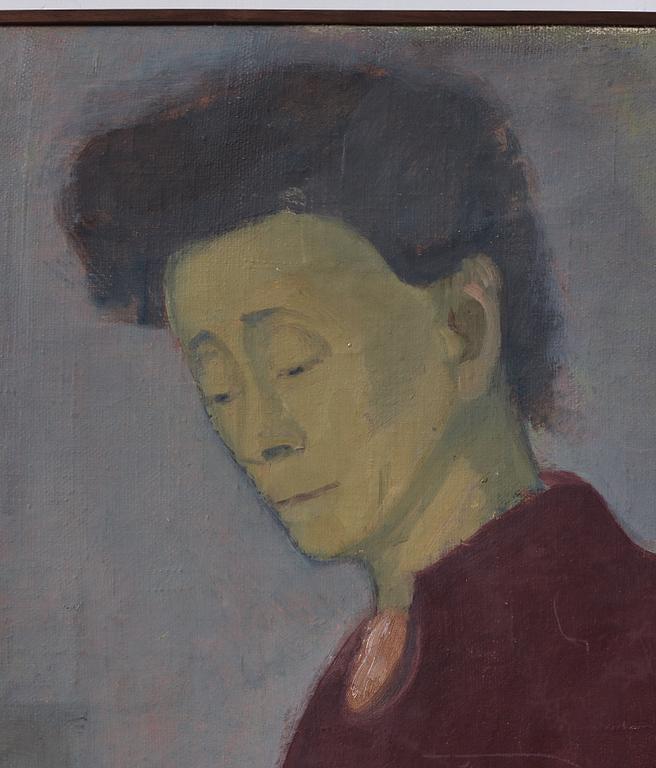Vera Frisén, oil on relined canvas, signed.