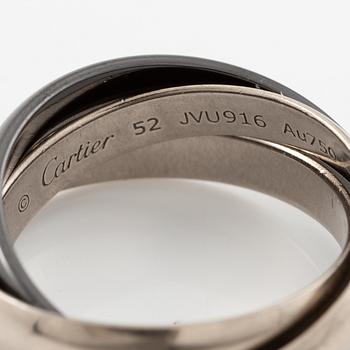 Cartier ring "Trinity" 18K white gold and ceramic.