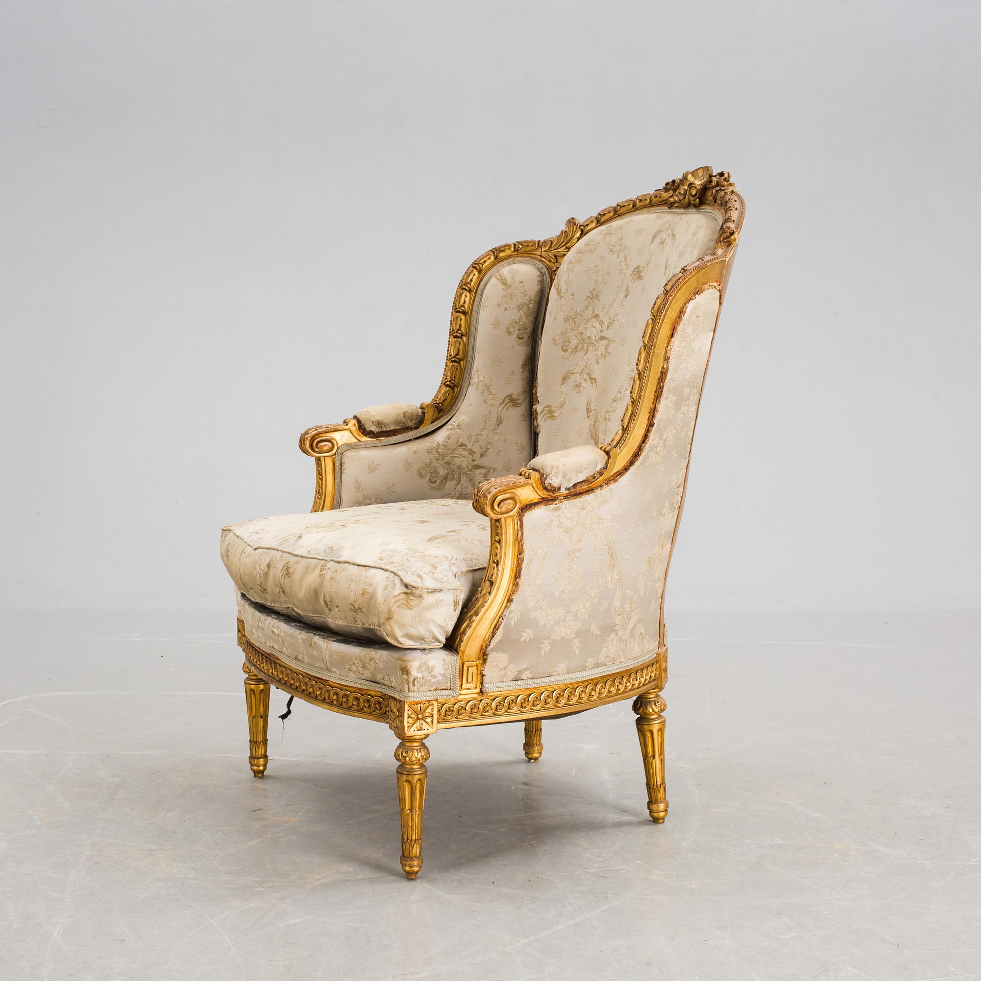BERGÈRE, Louis XVI-stil, omkring 1900.
