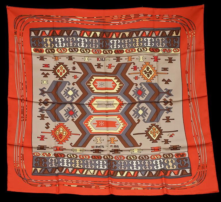 SCARF, siden, "Kilim", design Dimitri Rybaltchenko, Hermès, Paris.