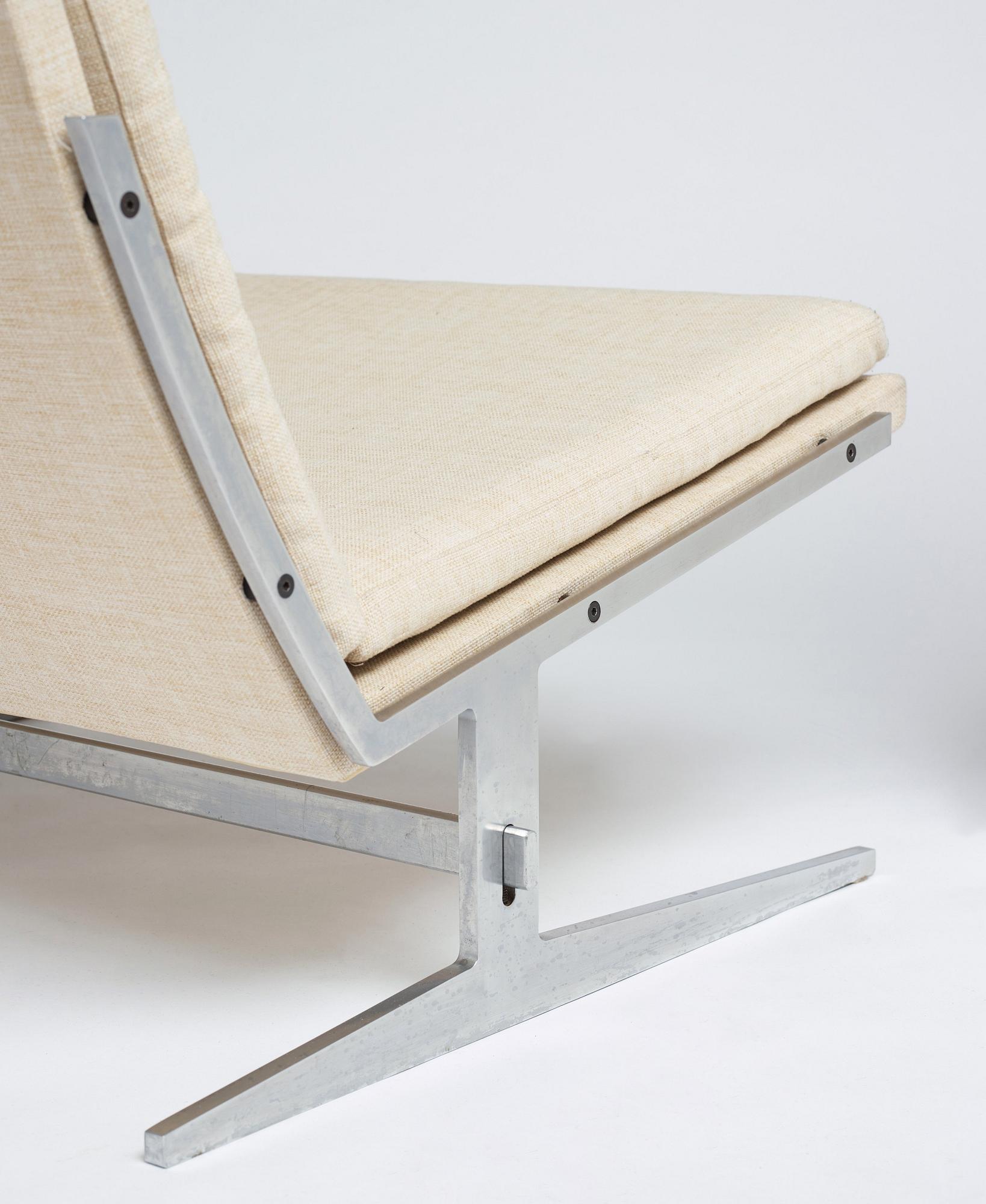 Preben Fabricius & Jørgen Kastholm, a pair of easy chairs "Bo 561", Bo-Ex Denmark, 1960's.