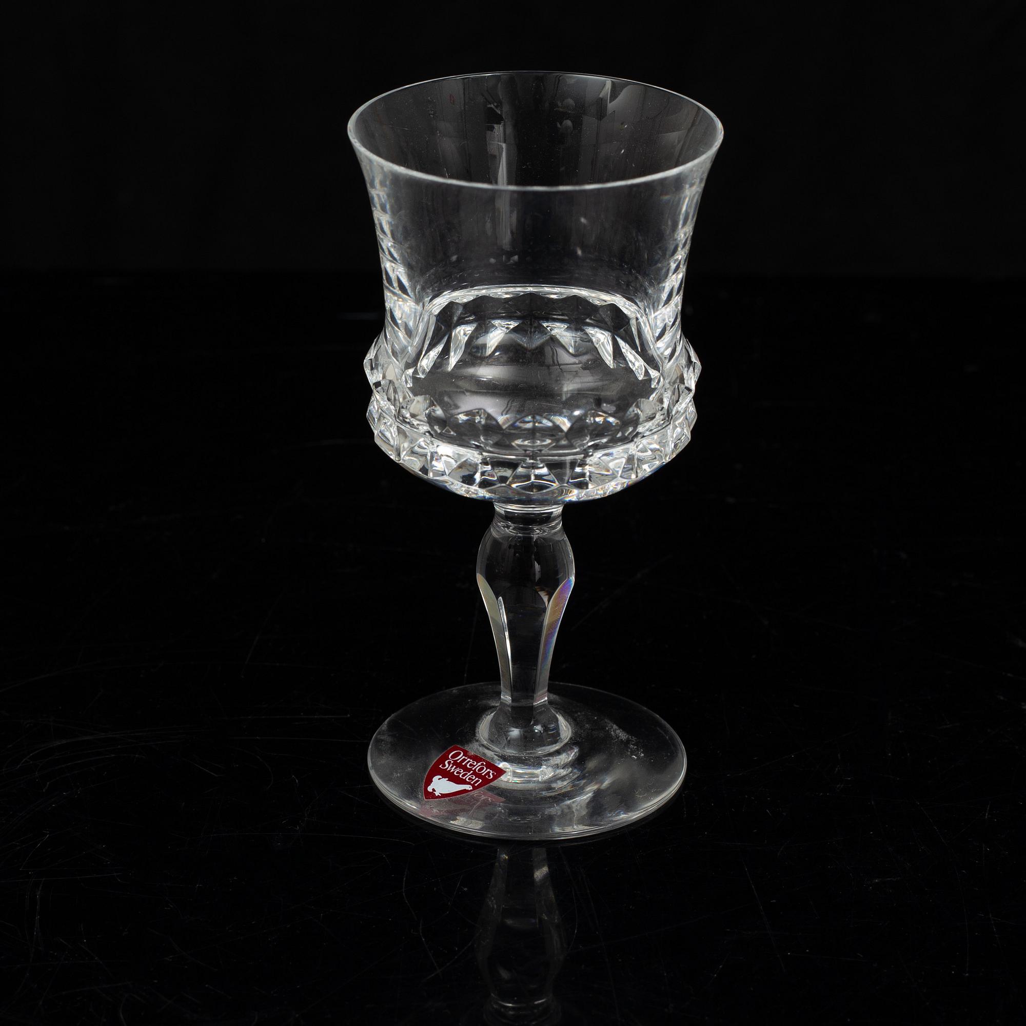Ingeborg Lundin, glasservis, 55 delar, ”Silvia”, Orrefors.
