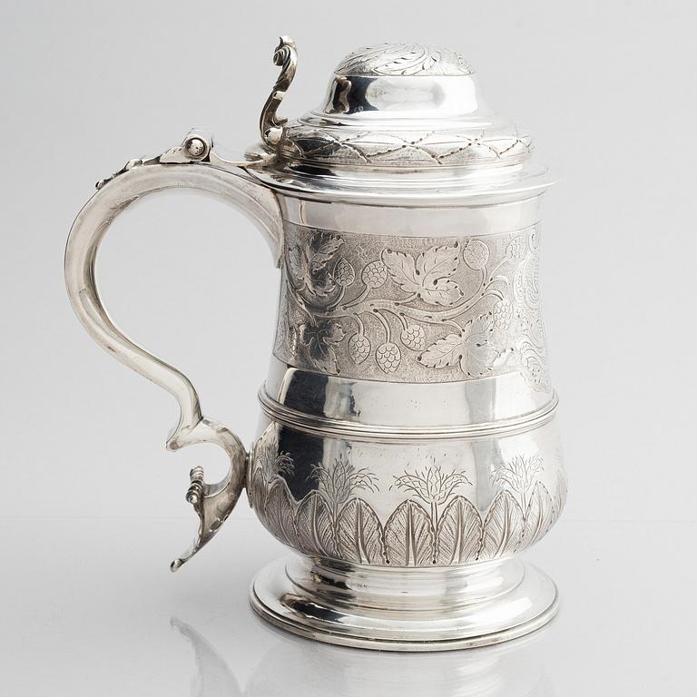 John Moore, dryckeskanna, silver, London 1759.