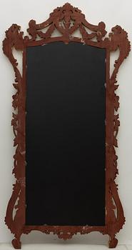 Floor mirror, Rococo style, second half of the 20th century.