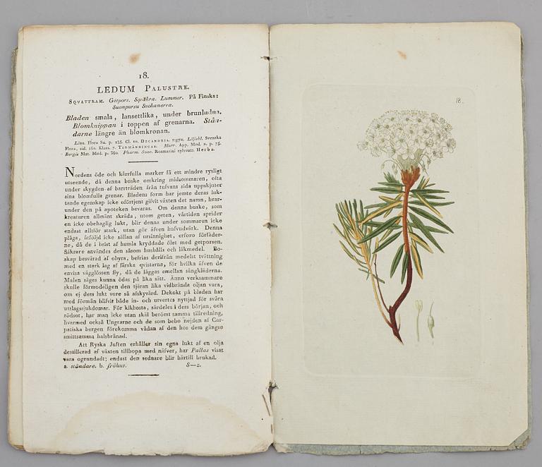 JOHAN WILHELM PALMSTRUCH, "Svensk Botanik, vol I-V. 1803-1805.
