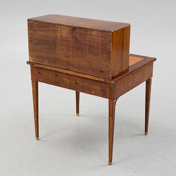A late Gustavian mahogany 'Bonheur de jour' desk in the manner of C. D. Fick, Stockholm, late 18th century.
