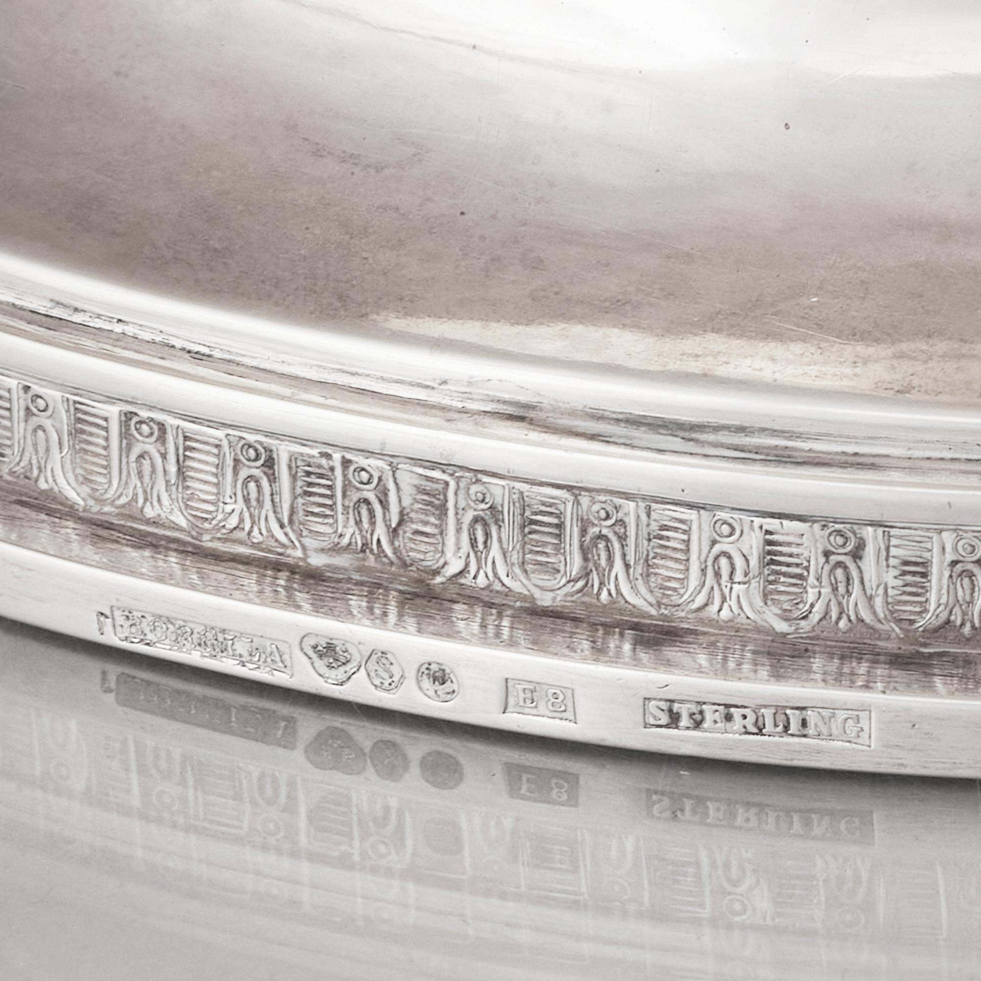 Atelier Borgila, an oval sterling silver footed bowl, Stockholm 1931.